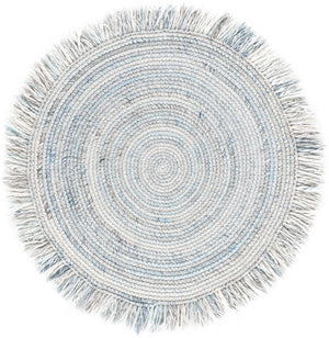 Safavieh Renewal Handwoven Area Rug In Elegant Ivory And Grey - Durable, Cozy, And Stylish For Any Space Ivory ,Light Blue Pet Yarn Rnw402m-4r