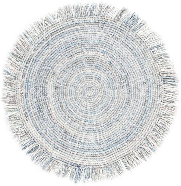 Safavieh Renewal Handwoven Area Rug In Elegant Ivory And Grey - Durable, Cozy, And Stylish For Any Space Ivory ,Light Blue Pet Yarn Rnw402m-4r