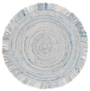 Safavieh Renewal Handwoven Area Rug In Elegant Ivory And Grey - Durable, Cozy, And Stylish For Any Space Ivory ,Light Blue Pet Yarn Rnw402m-4r