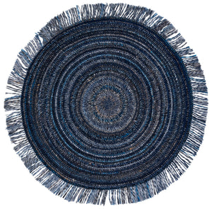 Safavieh Renewal Handwoven Area Rug In Elegant Ivory And Grey - Durable, Cozy, And Stylish For Any Space Navy ,Beige Pet Yarn Rnw402n-6r