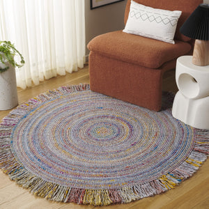 Safavieh Renewal Handwoven Area Rug In Elegant Ivory And Grey - Durable, Cozy, And Stylish For Any Space Red ,Blue Pet Yarn Rnw402q-4r