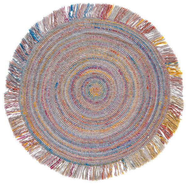 Safavieh Renewal Handwoven Area Rug In Elegant Ivory And Grey - Durable, Cozy, And Stylish For Any Space Red ,Blue Pet Yarn Rnw402q-4r