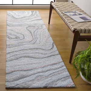 Safavieh Renewal Modern Area Rug – Handcrafted Luxury With Marble-inspired Design For Elegant Interiors Grey 80% Polyester,20% Cotton Rnw501f-8