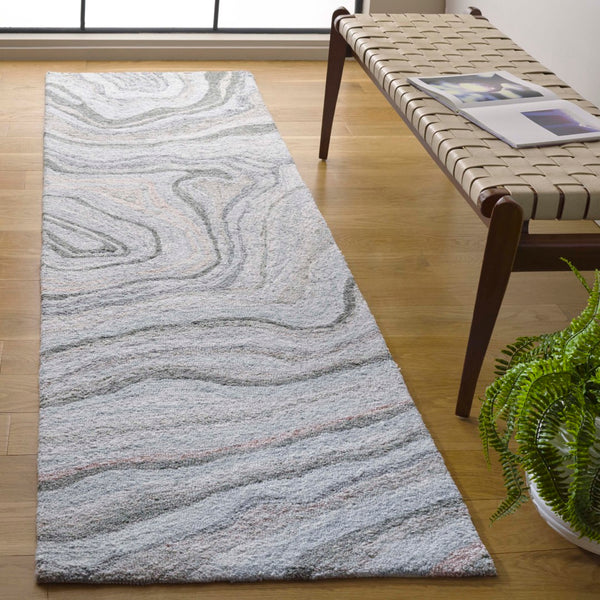 Safavieh Renewal Modern Area Rug – Handcrafted Luxury With Marble-inspired Design For Elegant Interiors Grey 80% Polyester,20% Cotton Rnw501f-8