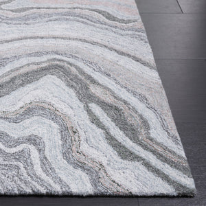 Safavieh Renewal Hand-tufted Runner Rug - Plush Abstract Design In Elegant Grey For Modern Home Décor Grey 80% Polyester,20% Cotton Rnw501f-5
