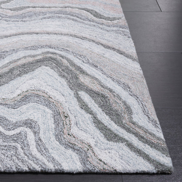 Safavieh Renewal Hand-tufted Runner Rug - Plush Abstract Design In Elegant Grey For Modern Home Décor Grey 80% Polyester,20% Cotton Rnw501f-5