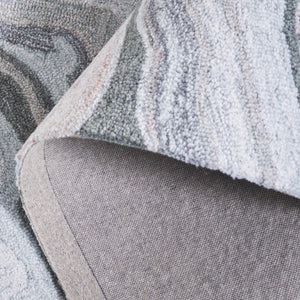 Safavieh Renewal Hand-tufted Runner Rug - Plush Abstract Design In Elegant Grey For Modern Home Décor Grey 80% Polyester,20% Cotton Rnw501f-5