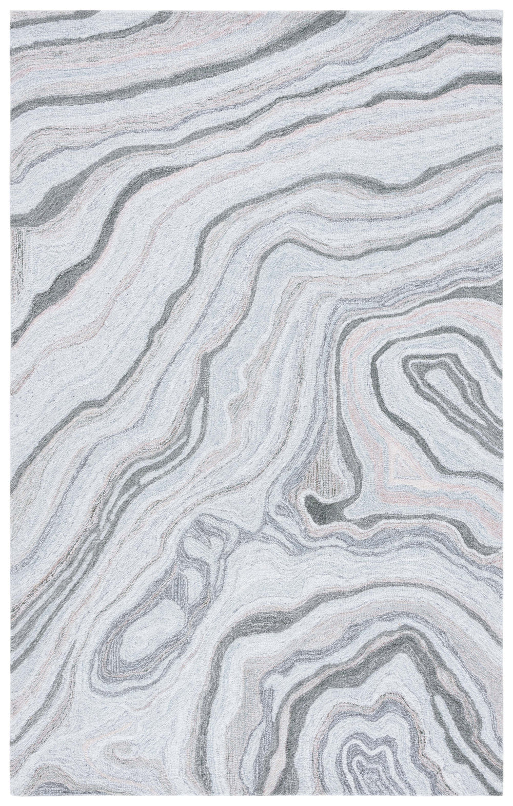 Safavieh Renewal Hand-tufted Runner Rug - Plush Abstract Design In Elegant Grey For Modern Home Décor Grey 80% Polyester,20% Cotton Rnw501f-3