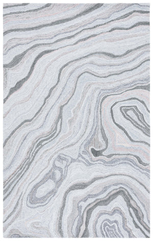 Safavieh Renewal Hand-tufted Runner Rug - Plush Abstract Design In Elegant Grey For Modern Home Décor Grey 80% Polyester,20% Cotton Rnw501f-5