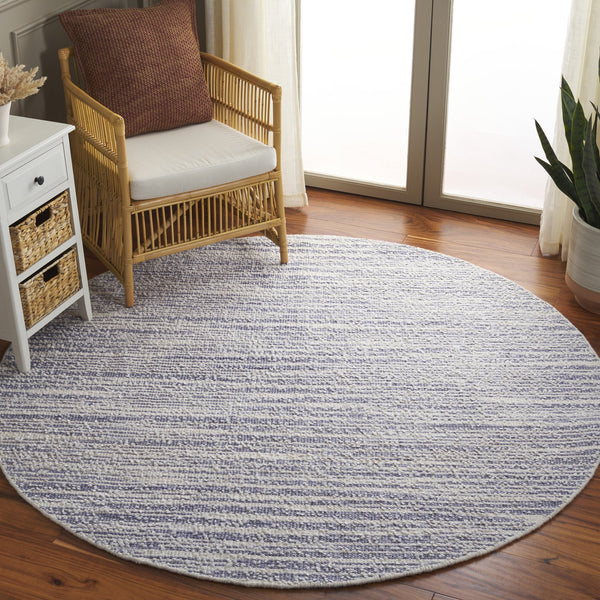 Safavieh Renewal Handwoven Elegant Rug In Grey And Ivory - Eco-friendly, Durable, And Stylish Home Accent Blue ,Ivory 80% Pet,20% Cotton Rnw701m-8