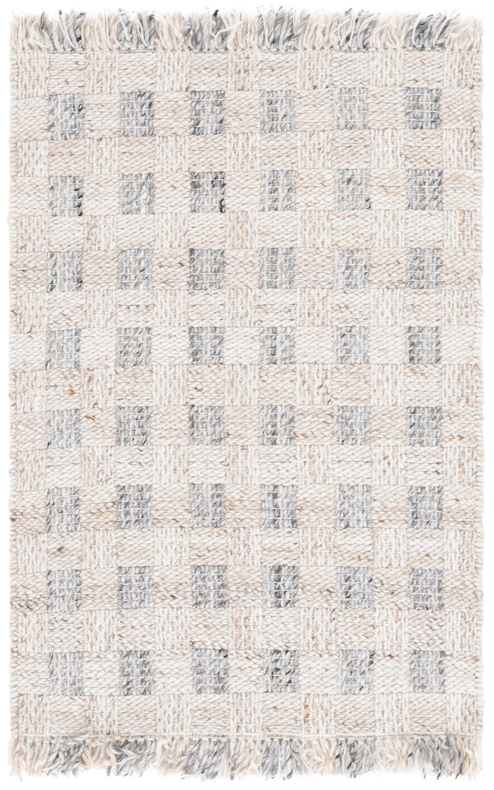 Safavieh Renewal Modern Area Rug - Luxurious Hand-woven Comfort In Soothing Colors For Elegant Home Decor Ivory ,Grey Pet Yarn Pile Rnw901a-6