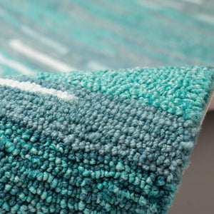 Trans Ocean Liora Manne Capri Wave Indoor/Outdoor Area Rug – Stunning Coastal Design For Elegant Spaces Blue Polyester,Acrylic Cap34175594