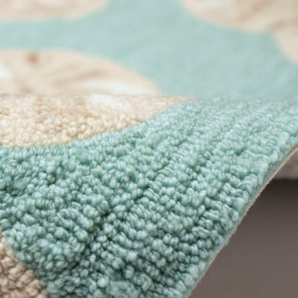 Trans Ocean Liora Handmade Coastal Area Rug - Durable Synthetic Blend With Beach-inspired Design For Any Space Blue Polyester,Acrylic Cap57175606