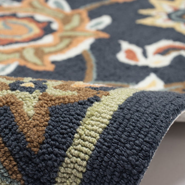 Trans Ocean Liora Manne Capri Petra Indoor/Outdoor Area Rug – Durable, Handmade, Traditional Persian Design Decor Navy Polyester,Acrylic Cap57175733