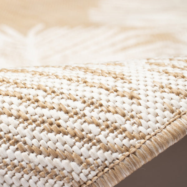 Trans Ocean Liora Manne Carmel Palm Indoor/Outdoor Area Rug – Tropical Botanical Leaf Design For Any Space Beige Polypropylene,Polyester Cres8843912