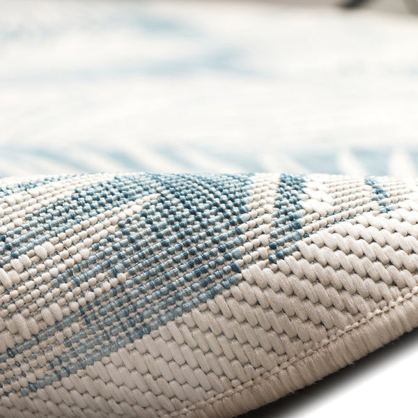 Trans Ocean Liora Manne Carmel Fronds Botanical Indoor/Outdoor Area Rug - Elegant Transitional Design For Any Space Blue Polypropylene,Polyester Cre69847404