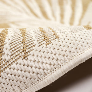 Trans Ocean Liora Manne Carmel Fronds Botanical Indoor/Outdoor Area Rug - Elegant Transitional Design For Any Space Beige Polypropylene,Polyester Cres8847412