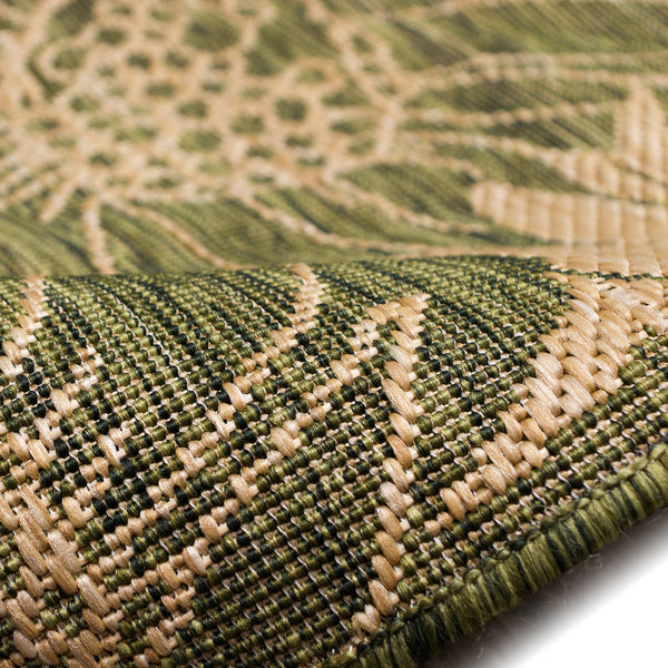 Trans Ocean Liora Manne Carmel Sunflower Field Area Rug - Transitional Botanical Design For Indoor & Outdoor Spaces Green Polypropylene,Polyester Cred8848306