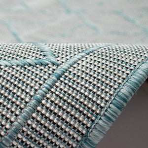 Trans Ocean Liora Manne Carmel Pyramid Indoor/Outdoor Area Rug - Contemporary Geometric Design For Stylish Spaces Blue Polypropylene,Polyester Crer8849604