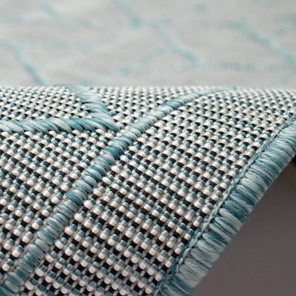 Trans Ocean Liora Manne Carmel Pyramid Indoor/Outdoor Area Rug - Contemporary Geometric Design For Stylish Spaces Blue Polypropylene,Polyester Crer8849604