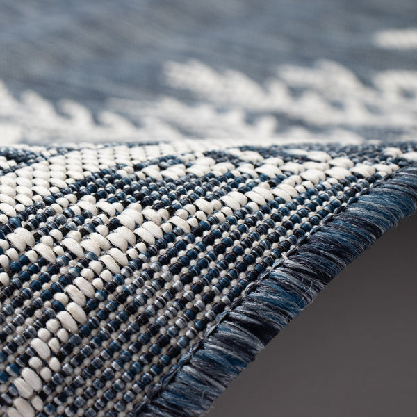 Trans Ocean Liora Manne Carmel Reef Border Indoor/Outdoor Area Rug - Elegant Coastal Design For Any Space Navy Polypropylene,Polyester Crer5849833