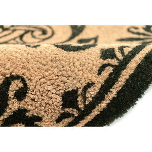 Trans Ocean Liora Manne Dwell Vine Outdoor Mat - Elegant Floral Design With Traditional Borders For Entryways Black Coir Pile Dwl24900448c