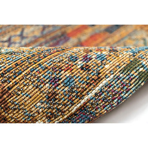 Trans Ocean Liora Manne Esencia Tribal Stripe Indoor/Outdoor Mat - Vibrant Southwestern Design For Any Space Gold Polypropylene,Polyester Ecnr5805709