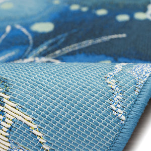 Trans Ocean Liora Manne Esencia Indoor/Outdoor Jellyfish Mat - Vibrant Coastal Design For Any Space Blue Polypropylene,Polyester Ecn23815504