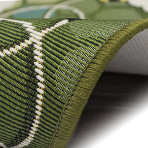 Trans Ocean Liora Manne Esencia Bee Free Indoor/Outdoor Mat - Whimsical Bees On Vibrant Mosaic Background Green Polypropylene,Polyester Ecnr5958506