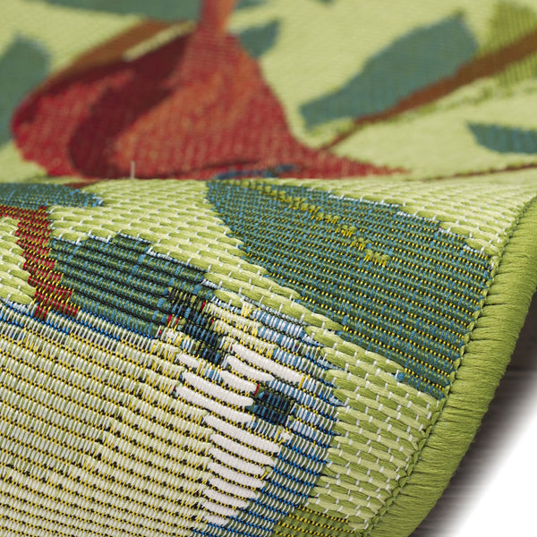 Trans Ocean Liora Esencia Indoor/Outdoor Non-slip Mat Featuring Whimsical Birds And Nature-inspired Design Green Polypropylene,Polyester Ecnr5958706