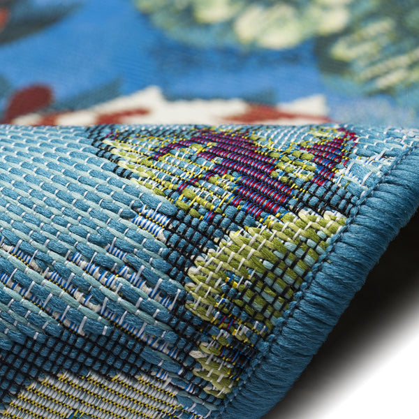 Trans Ocean Liora Manne Esencia Koi Pond Indoor/Outdoor Mat - Whimsical Fish And Lily Pads For Vibrant Spaces Blue Polypropylene,Polyester Ecn23959504