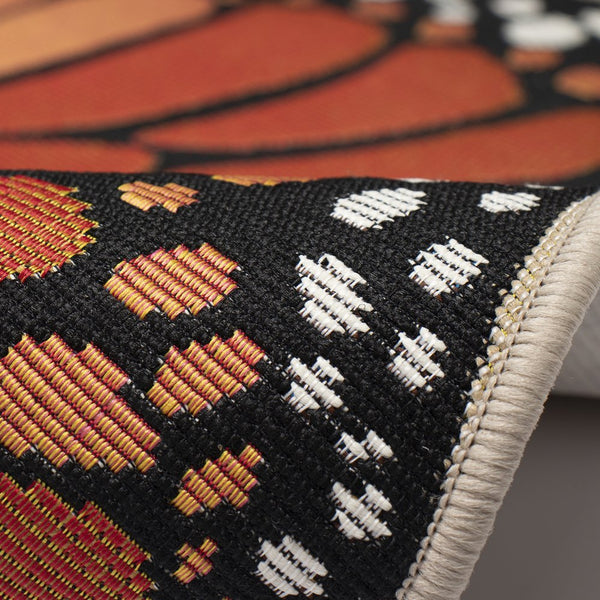 Trans Ocean Liora Esencia Monarch Butterfly Indoor/Outdoor Mat - Striking Orange Design, 3'3" X 1'9" Shape Orange Polypropylene,Polyester Ecn33961317