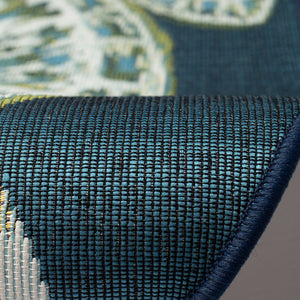 Trans Ocean Liora Esencia Seaturtle Indoor/Outdoor Mat – Whimsical Blue Turtle Design, 3'3" X 2'1" Shaped Blue Polypropylene,Polyester Ecn35961503