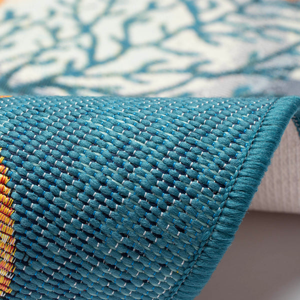 Trans Ocean Liora Manne Esencia Sea Gem Ornaments Indoor/Outdoor Non-slip Mat For A Coastal Living Vibe Blue Polypropylene,Polyester Ecn23972304