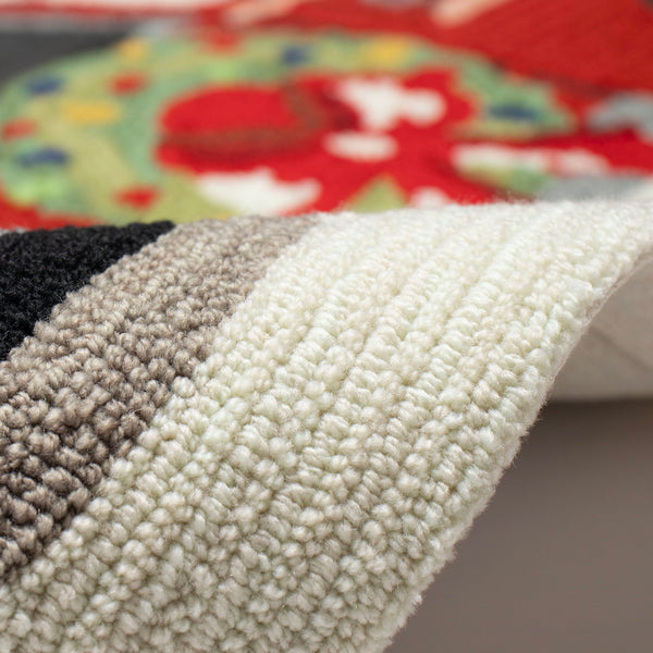 Trans Ocean Liora Manne Joy Ride Indoor/Outdoor Mat - Cheerful Holiday Pickup Truck Design For All Spaces Grey Polyester,Acrylic Ftp12184047