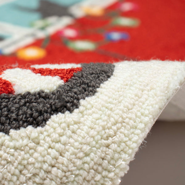 Trans Ocean Liora Manne Frontporch Happy Howlidays Indoor/Outdoor Mat – Festive Pet Scene For Holiday Cheer Red Polyester,Acrylic Ftp34242724