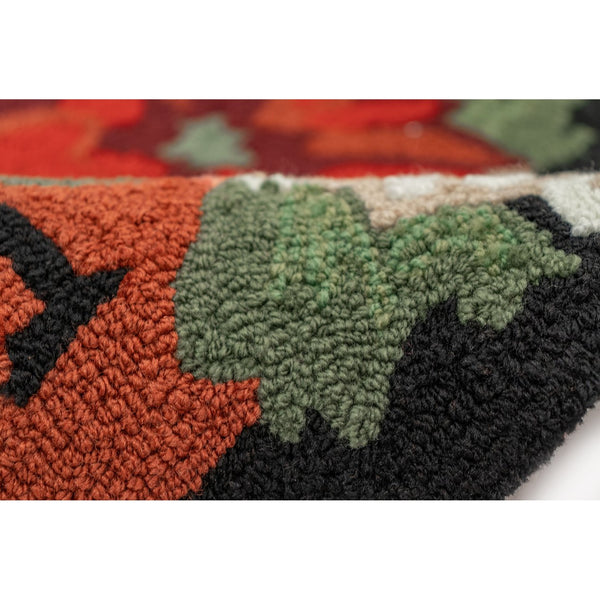 Trans Ocean Liora Manne Frontporch Holiday Home Indoor/Outdoor Rug With Rustic Floral Scene For All Seasons Black Polyester,Acrylic Ftp23452048