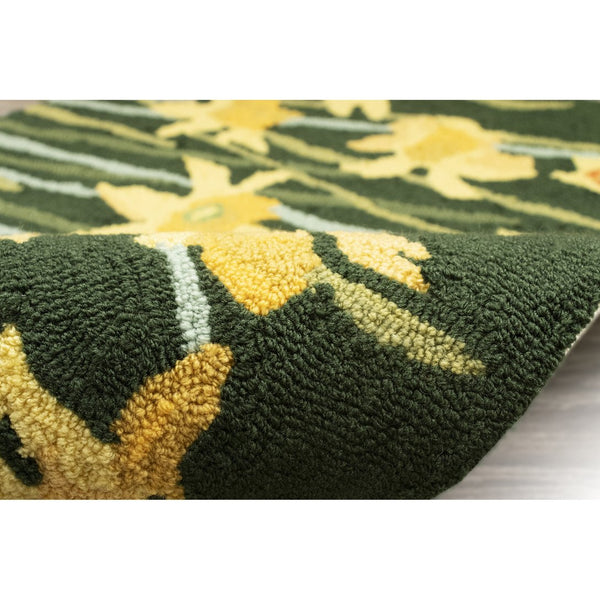 Trans Ocean Liora Manne Frontporch Daffodil Indoor/Outdoor Area Rug - Vibrant Floral Design For Any Space Green Polyester,Acrylic Ftp23456006