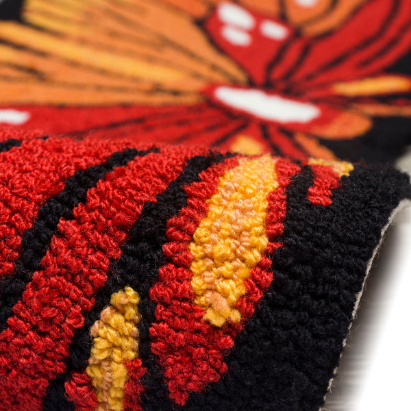 Trans Ocean Liora Manne Frontporch Monarch Indoor/Outdoor Area Rug - Stunning Butterfly Design For Any Space Orange Polyester,Acrylic Ftpf3459617