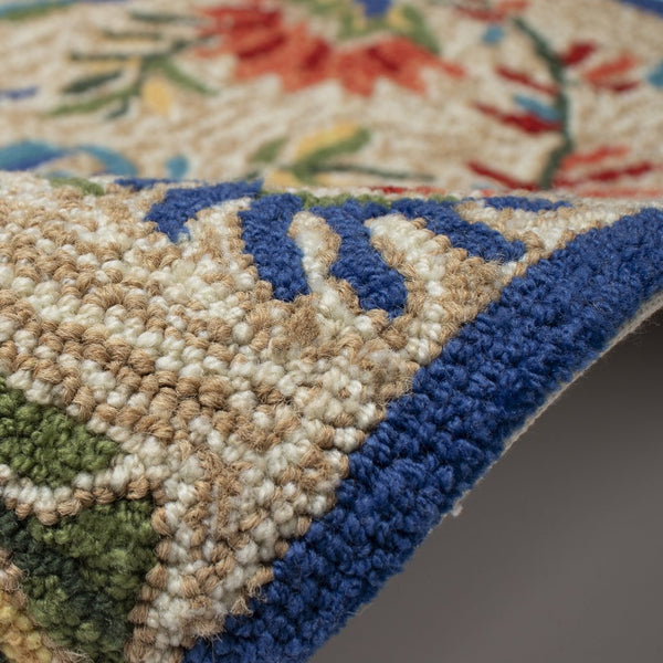 Trans Ocean Liora Manne Frontporch Flora Bee Indoor/Outdoor Rug - Vibrant Garden Design With Queen Bee Artistry Natural Polyester,Acrylic Ftp34463822