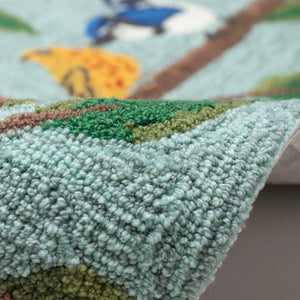 Trans Ocean Liora Manne Frontporch Indoor/Outdoor Rug - Charming Birds On Branch Design For Any Space Blue Polyester,Acrylic Ftp23467103