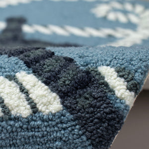 Trans Ocean Liora Manne Frontporch Captain's Wheel Indoor/Outdoor Mat - Nautical Design For Stylish Spaces Blue Polyester,Acrylic Ftp34467203