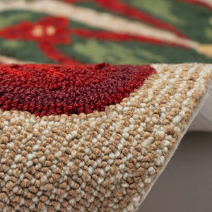 Trans Ocean Liora Manne Frontporch Mistletoes Indoor/Outdoor Mat With Festive Flip Flops And Greenery Design Natural Polyester,Acrylic Ftp34469812