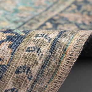 Trans Ocean Liora Manne Inspirations Sarouk Indoor Area Rug – Elegant Floral Medallion Design For Any Space Blue Polyester Isp69111504