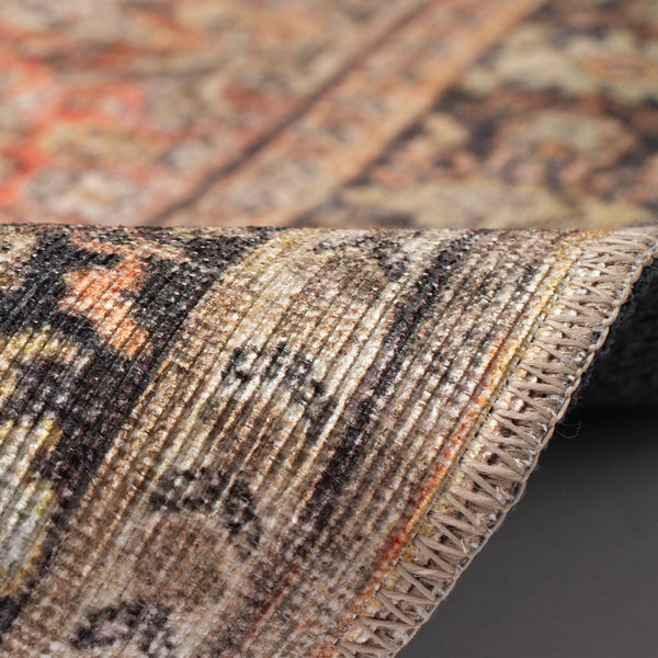 Trans Ocean Liora Manne Inspirations Sarouk Indoor Area Rug – Elegant Floral Medallion Design For Any Space Orange Polyester Isp80111537