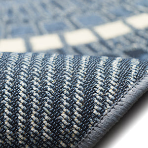 Trans Ocean Liora Manne Marina Circles Pillow - Contemporary Geometric Design For Indoor/Outdoor Elegance Blue Polypropylene,Polyester Mna58803504