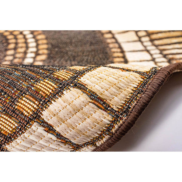 Trans Ocean Liora Manne Marina Circles Pillow - Contemporary Geometric Design For Indoor/Outdoor Elegance Brown Polypropylene,Polyester Mna34803519