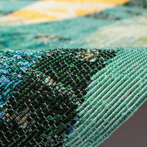 Trans Ocean Liora Manne Marina Leaves Area Rug - Vibrant Tropical Design For Indoor/Outdoor Spaces, 4'10" X 7'6" Blue Polypropylene,Polyester Mna58818703