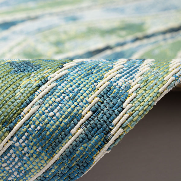 Trans Ocean Liora Manne Wave Indoor/Outdoor Area Rug - Contemporary Abstract Design In Soothing Blue Hues Blue Polypropylene,Polyester Mna45966204