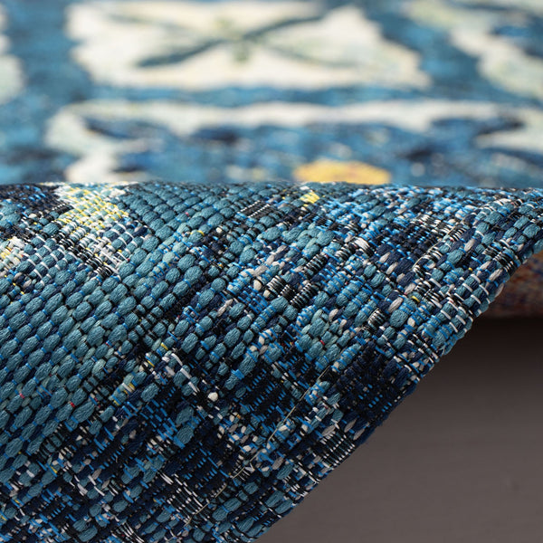 Trans Ocean Liora Manne Marina Power Loomed Area Rug - Durable Indoor/Outdoor Medallion Design For Elegance Blue Polypropylene,Polyester Mna69966404